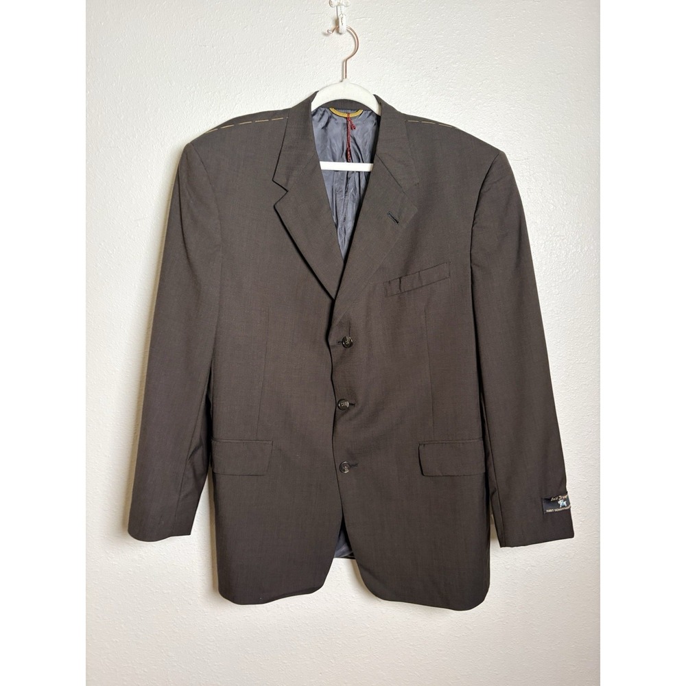 NWT Hart Schaffner Marx Men Size 44 REGULAR 44R Brown Wool Sport Coat Blazer NEW